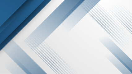 Obraz premium Abstract design with blue lines on a white background. Suitable for use as a minimalist wallpaper, presentation background, or digital art project.