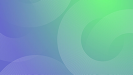 Naklejka premium Green and blue gradient background with white concentric circles. Perfect for presentations, design projects, websites, and digital backgrounds. Great for modern visuals.
