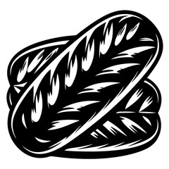 Black and white abstract illustration of feathers overlapping in a stylized way