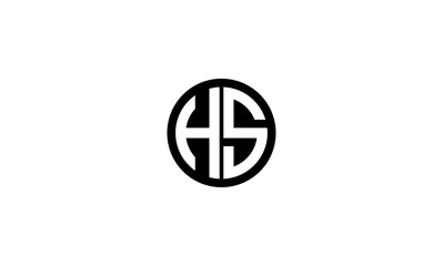 HS initial letters, monogram logo