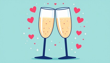 two glasses of champagne