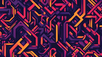 Abstract Geometric Design in Vivid Hues