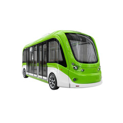 Eco-Friendly Electric Autonomous Bus - Modern Public Transportation