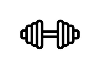 Fototapeta premium A Detailed Line Art Illustration of a Classic Dumbbell