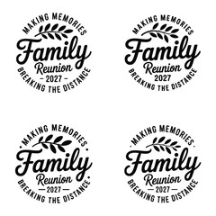 Fototapeta premium Family reunion vector T-Shirt Design, Hoodie, Bag and more uses, Typography T-Shirt Design