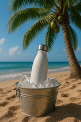 Bottle in a beach