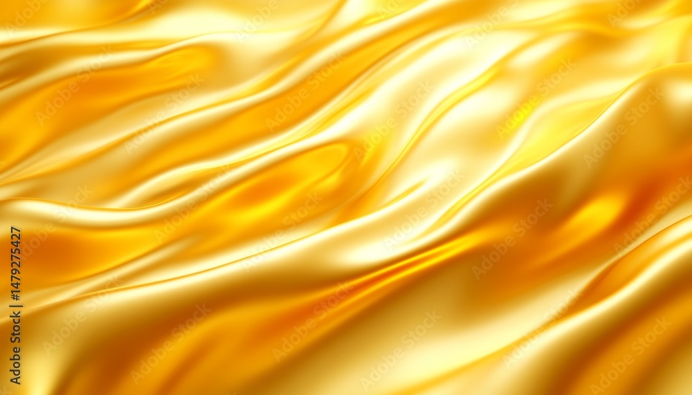 Poster golden waves of luxury abstract background with flowing lines and soft monochromatic gradient