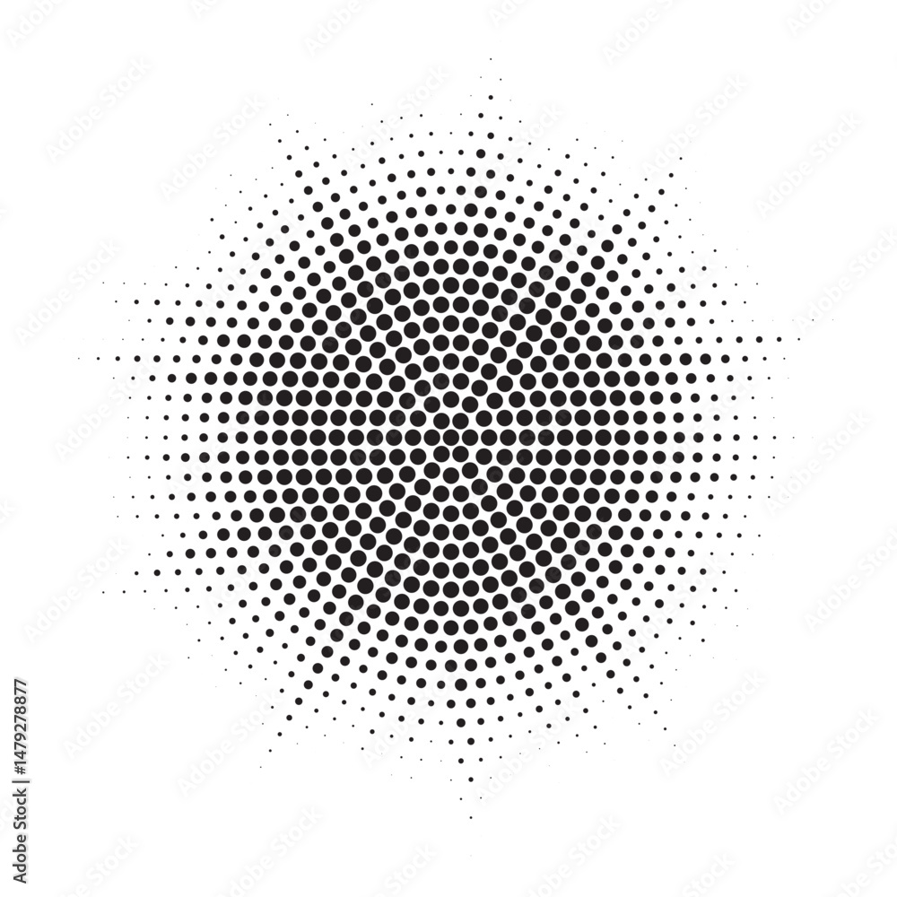 Aufkleber burst halftone light effect. glowing light burst. abstract grunge halftone dots background. vector i