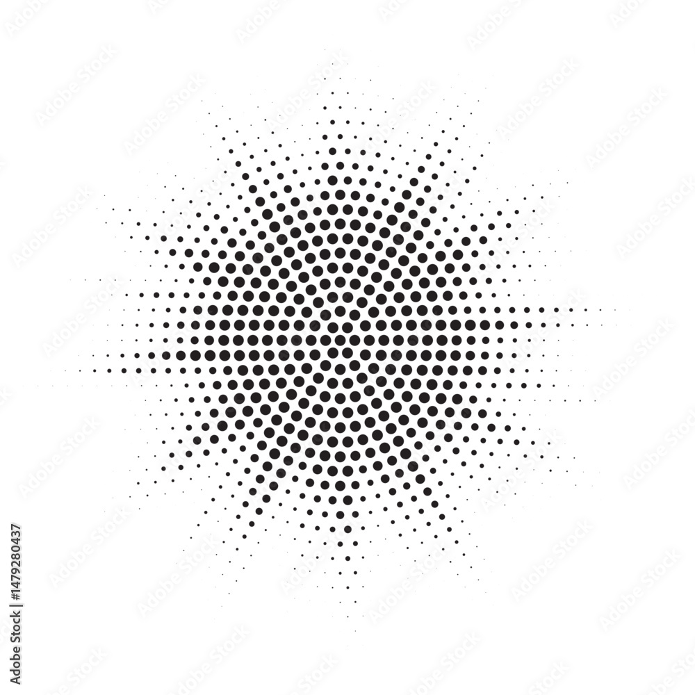 Poster burst halftone light effect. glowing light burst. abstract grunge halftone dots background. vector i