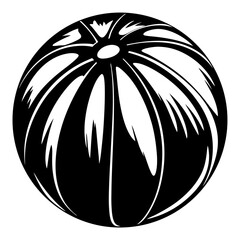 Monochrome abstract sphere composed of swirling organic shapes and radial symmetry