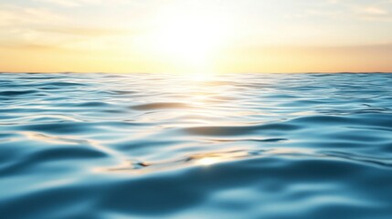 Naklejka premium Tranquil blue water ripple surface at sunset ocean view nature photography serene environment