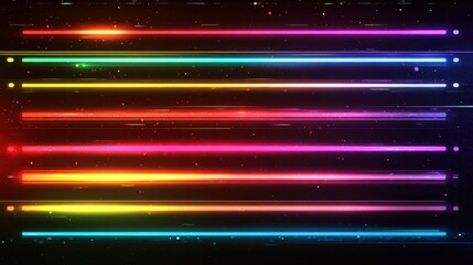 Futuristic neon light lines display digital art vibrant environment abstract viewpoint multicolor concept