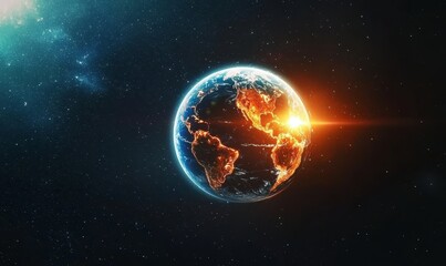 Naklejka premium Embrace the Dark: Turn Off Your Lights for the Planet 