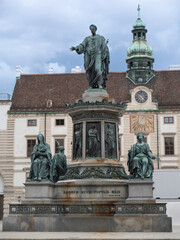 Bronze Equestrian Sculpture of Emperor Franz in Vienna Public Square, Austria