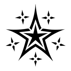 black and white stars