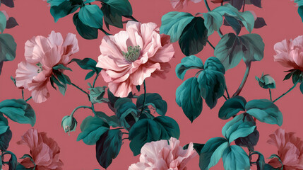  Flower vintage vector seamless pattern.
