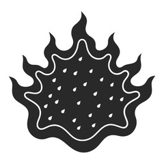 heatmap icon vector silhouette illustration isolated on white background