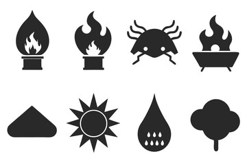 heatmap icon vector silhouette illustration isolated on white background