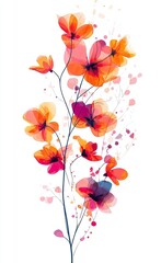 flowers stand out against a white background.