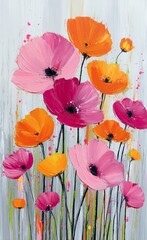 flowers stand out against a white background.