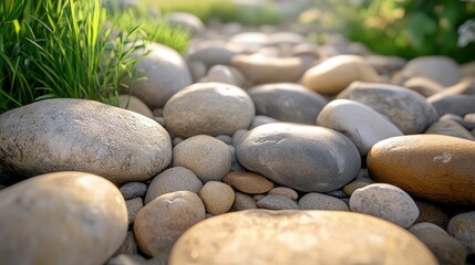 Sea pebbles of different sizes and shades with a smooth matte surface.