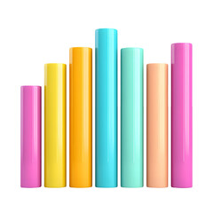 Colorful Bar Graph Representation of Data in Various Shades