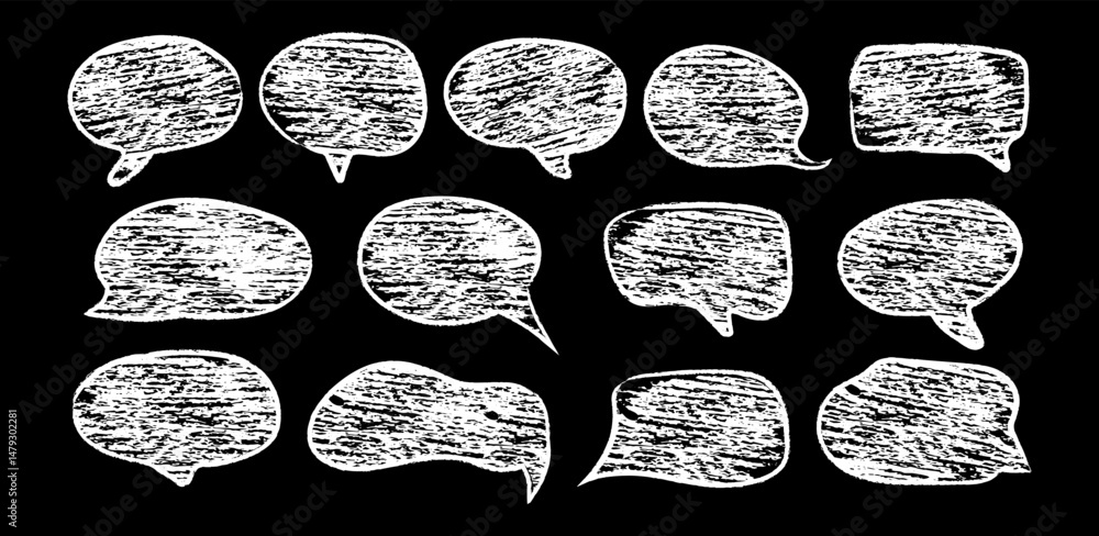 Poster liquid abstract speech bubbles. hand drawn organic abstract frames. empty text shapes.