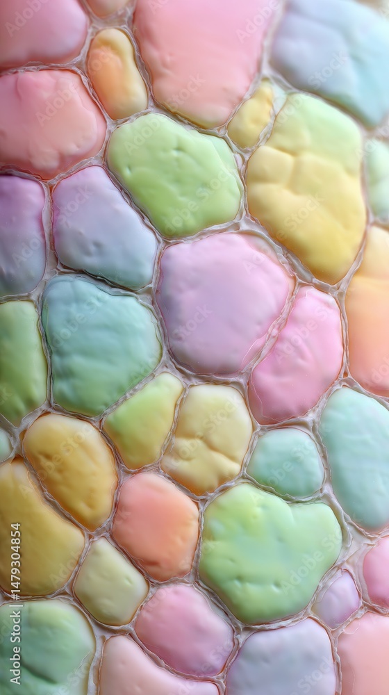 Poster close-up view of colorful pastel soap bubbles creating a unique abstract background, perfect for bac