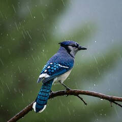 blue jay perched on a branch