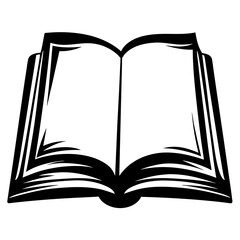 Vector illustration of an open book with blank pages for reading