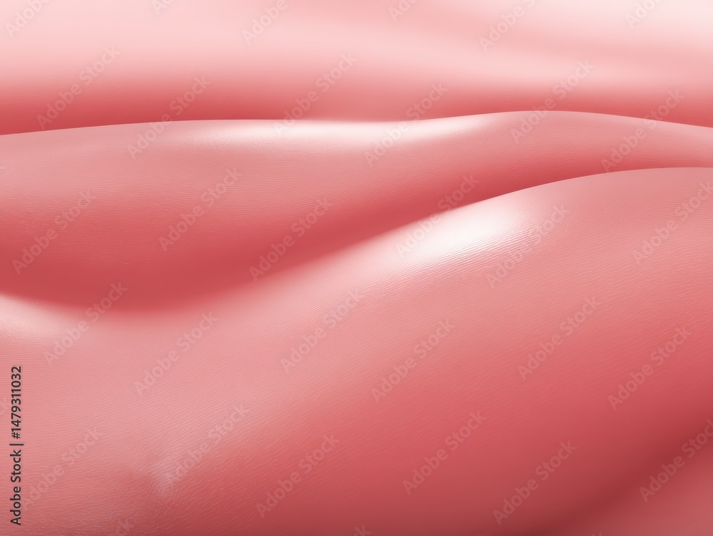Poster smooth and silky texture of a pink surface with gentle curves and subtle reflections, ideal for back