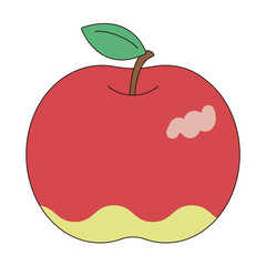 林檎（りんご）のイラスト