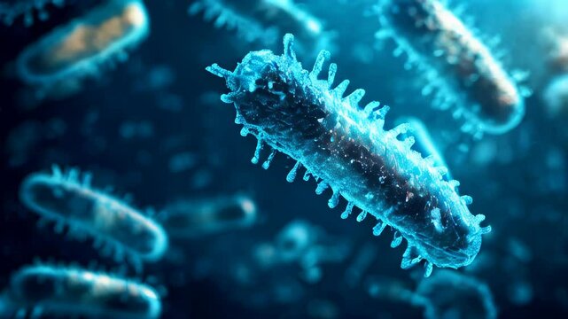 Probiotics for the body: the microbiome&rsquo;s role in supporting the immune system. A probiotics-themed backdrop features microbiome cells on a blue background, highlighting immune health and human health