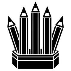 black and white pencils vector