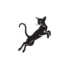 Oriental Shorthair Vector Silhouette: Sleek, Elegant Feline with Graceful Posture and Almond-Shaped Eyes, Captured in a Minimalist Outline for Modern Art, Pet Designs, and Illustrations.
