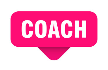 coach sticker. coach sign on transparent background
