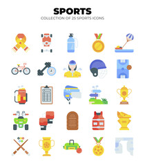 Collection of 25 Sport Icons. Athletic. Competition. and Fitness