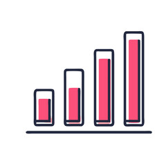 成長グラフのアイコン / Apple-style growth chart icon