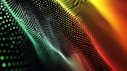 Vibrant, flowing dots in a wave pattern