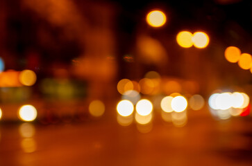 Fototapeta premium Abstract blured lights of night city