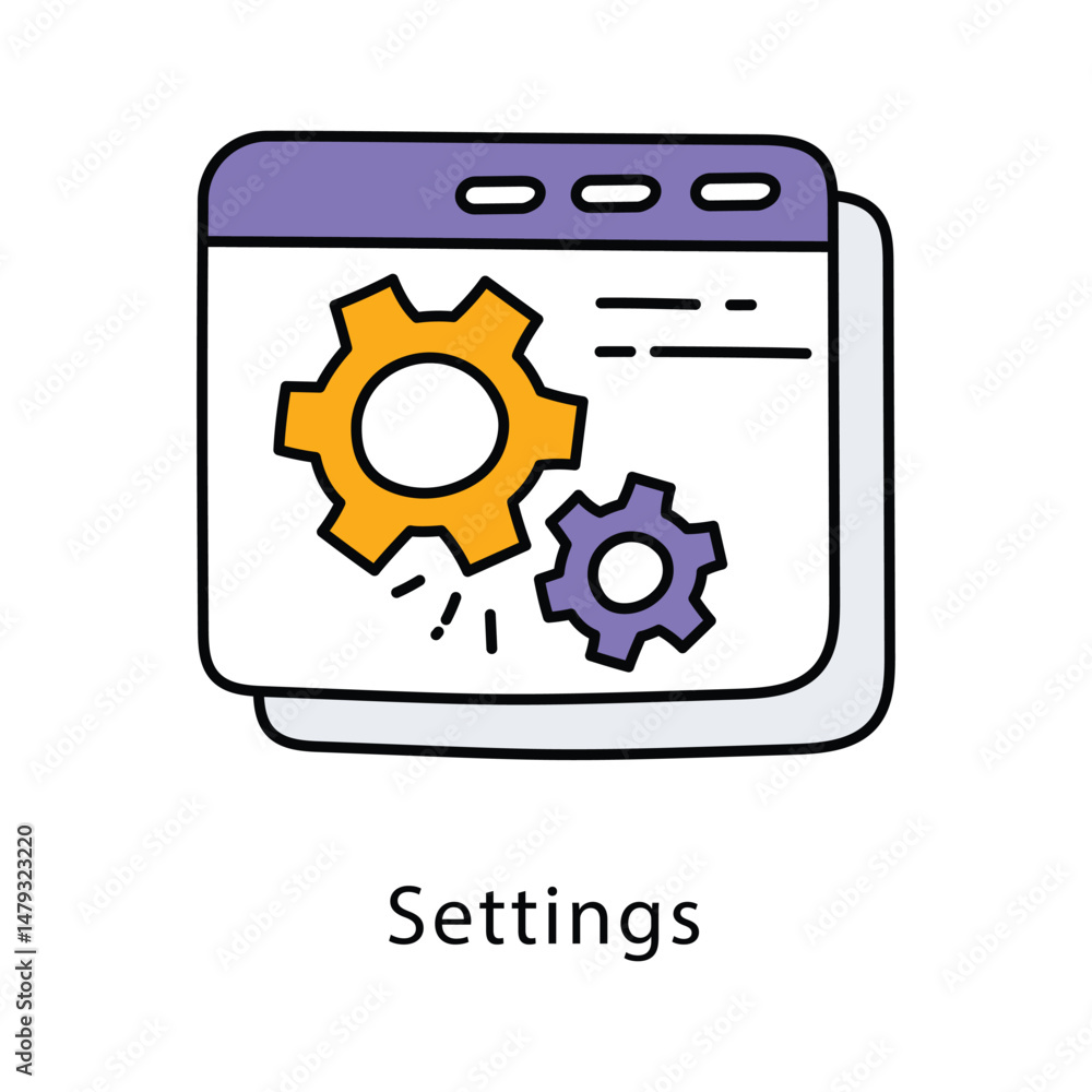 Poster settings vector filled outline style icon. eps 10 file