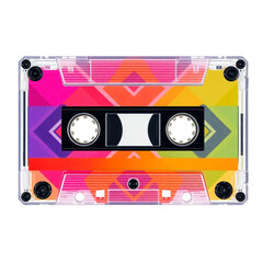 Naklejka premium Cassette tape isolated on transparent background