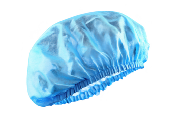 Light Blue Disposable Hairnet On transparent Background
