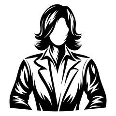 Abstract Black and White Image of a Person in a Suit
