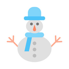 Snowman flat icon