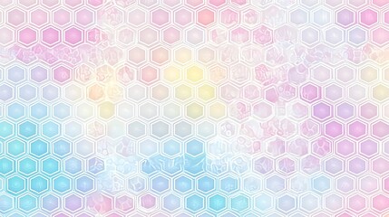 Abstract Honeycomb Pattern with Pastel Colors and Textured Background Design