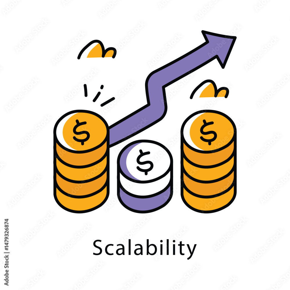 Poster scalability vector filled outline style icon. eps 10 file
