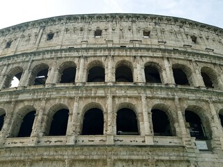Fototapeta premium Colosseum in Rome, Italy. Roman Coliseum is one of the main tourist attractions of Rome.