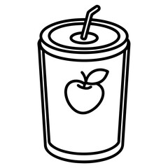 vector illustration of a strawberry juice