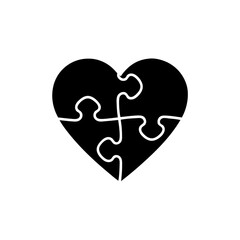 creative details Outline silhouette Broken heart icon vector illustration